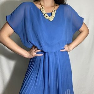 Womens @forever21 chiffon pleated dress size S/M